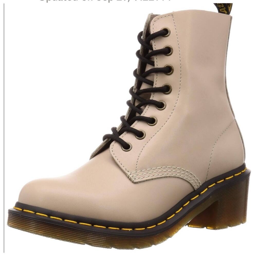 Dr Marten Clemency Lace‎ Up Boot Size 9 Taupe Color Ankle Bootie Combat